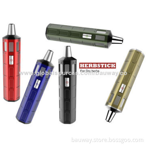 Variable Temperature Different LEDs with Silicone Mouthpiece Dry Herb Pen, Sized 29*29*140mm